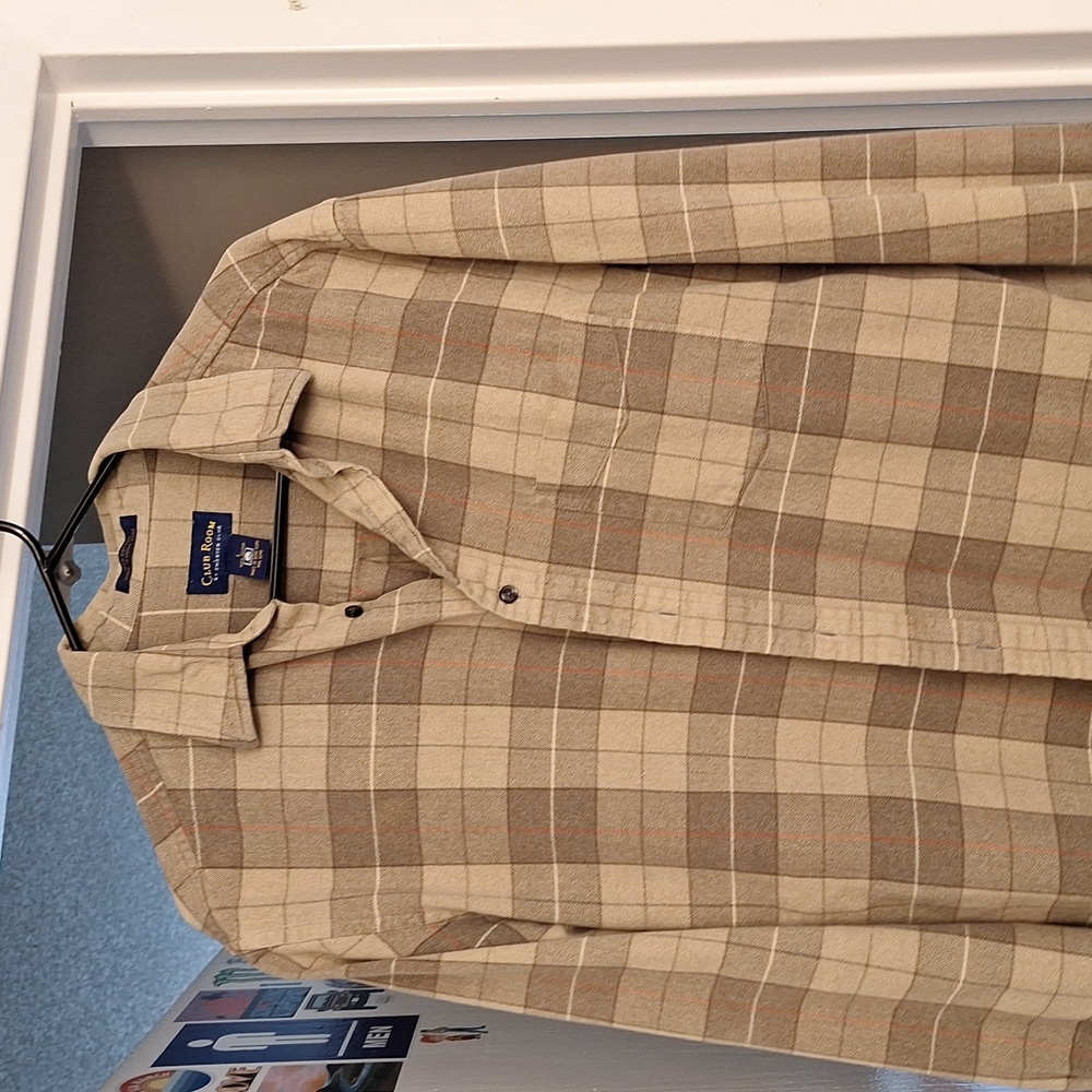 L Club Room button-down plaid shirt